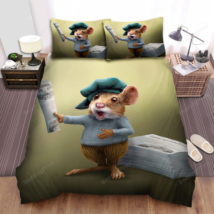 The Wild Animal - The Mouse Newspaper Boy Bed Sheets Spread Duvet Cover Bedding Sets
