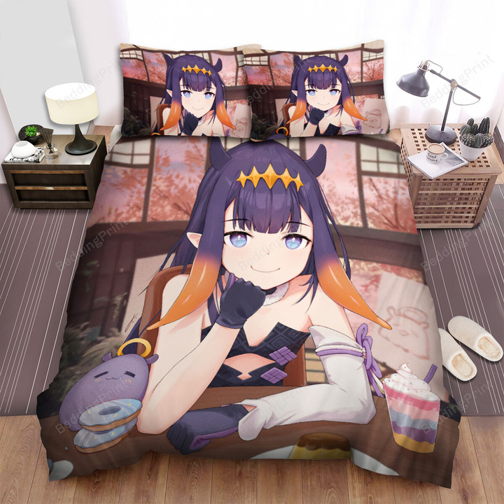 Dating With Ninomae Ina'nis Bed Sheets Spread Duvet Cover Bedding Sets