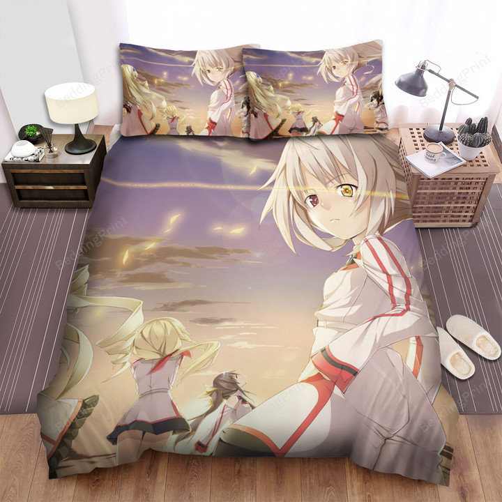 Infinite Stratos Main Characters At Sunset Bed Sheets Spread Duvet Cover Bedding Sets
