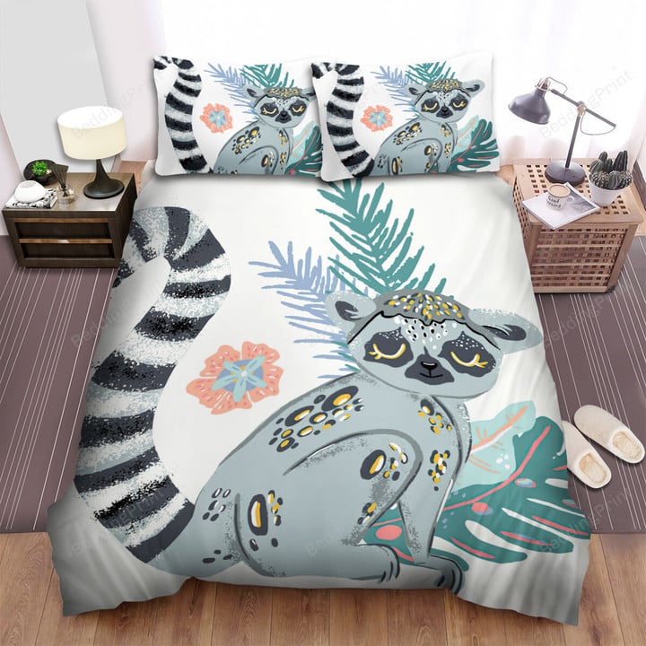 The Lemur Closing Eyes Bed Sheets Spread Duvet Cover Bedding Sets