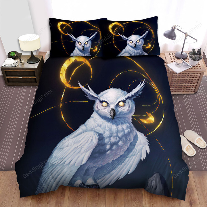 The Wild Bird - The White Owl And Magic Bed Sheets Spread Duvet Cover Bedding Sets
