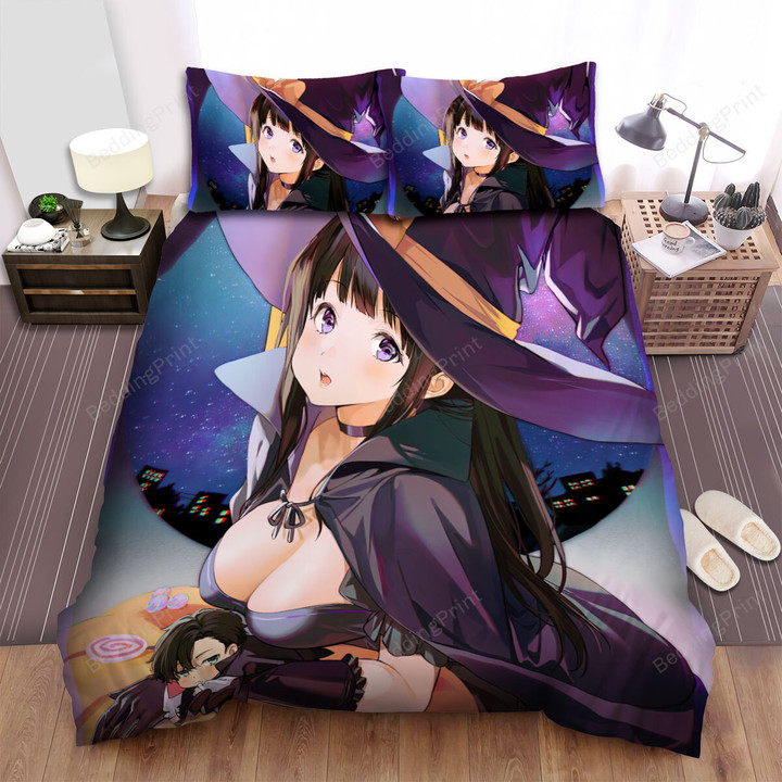 Hyouka Eru Chitanda In Witch Costumes Bed Sheets Spread Duvet Cover Bedding Sets