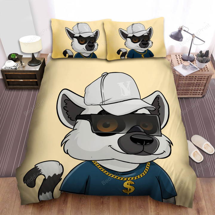 The Lemur Wearing A Cap Bed Sheets Spread Duvet Cover Bedding Sets