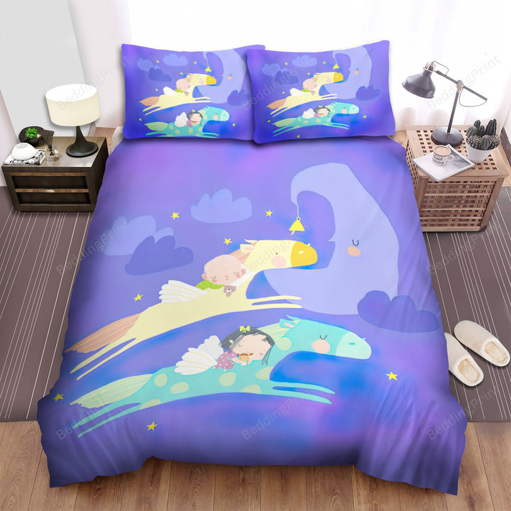 The Wildlife - Sleeping On The Flying Horse Bed Sheets Spread Duvet Cover Bedding Sets