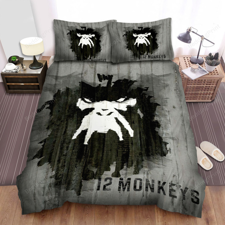 12 Monkeys (2015–2018) Black And White Movie Poster Bed Sheets Spread Comforter Duvet Cover Bedding Sets