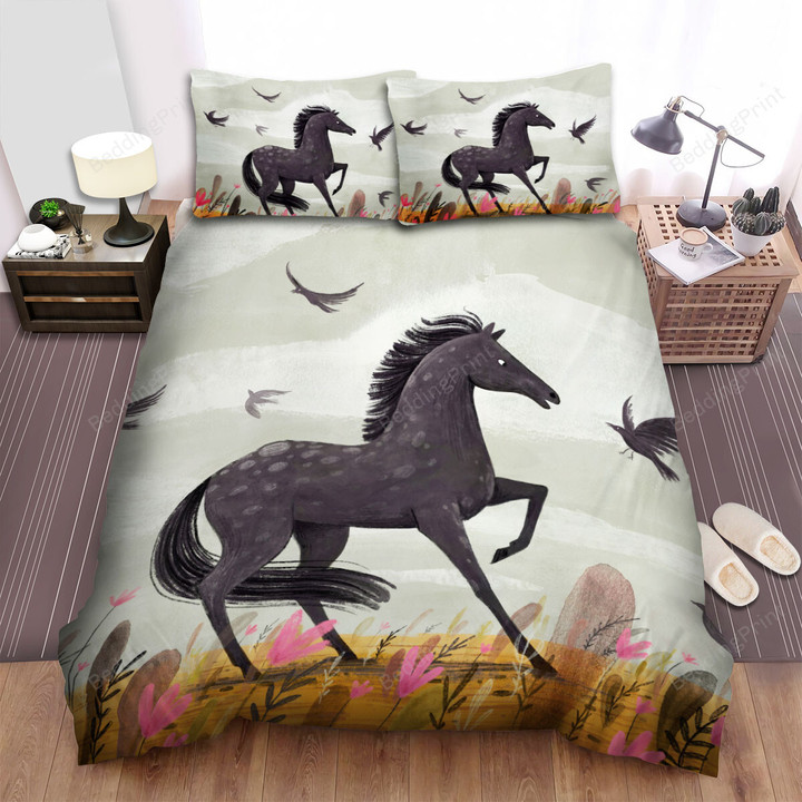 The Wildlife - The Horse Among Crows Bed Sheets Spread Duvet Cover Bedding Sets