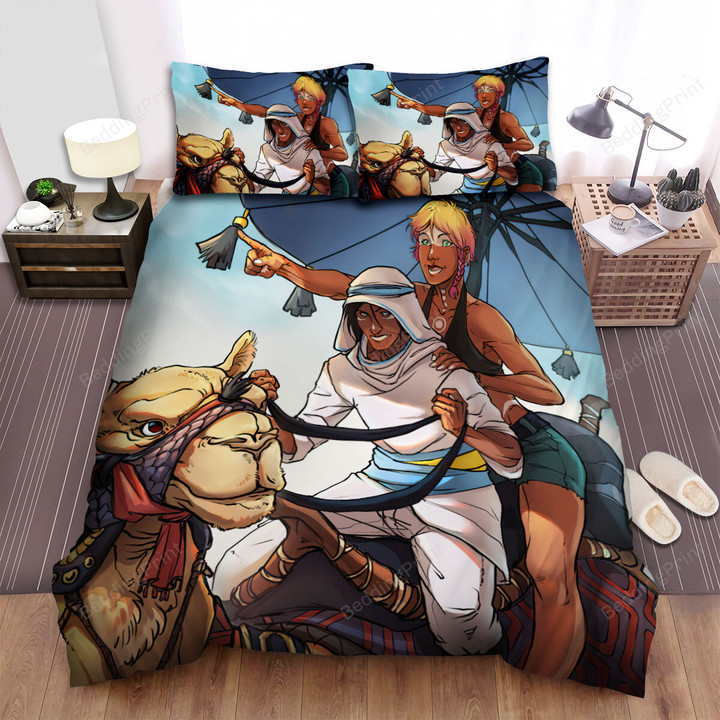 The Wild Animal - Riding On The Camel Artwork Bed Sheets Spread Duvet Cover Bedding Sets