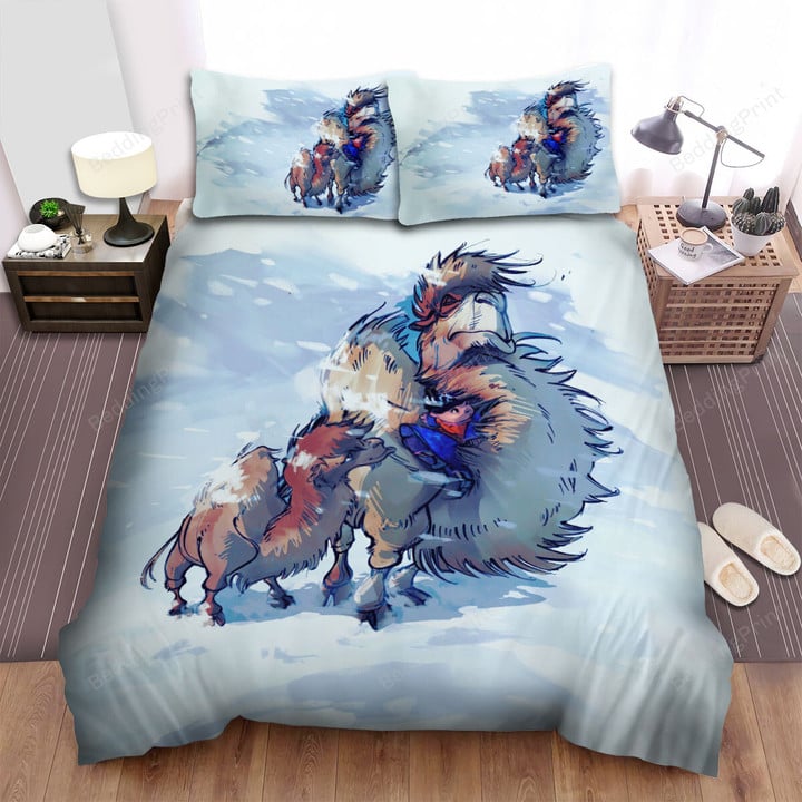 The Wild Animal - Riding On The Camel In The Blizzard Bed Sheets Spread Duvet Cover Bedding Sets
