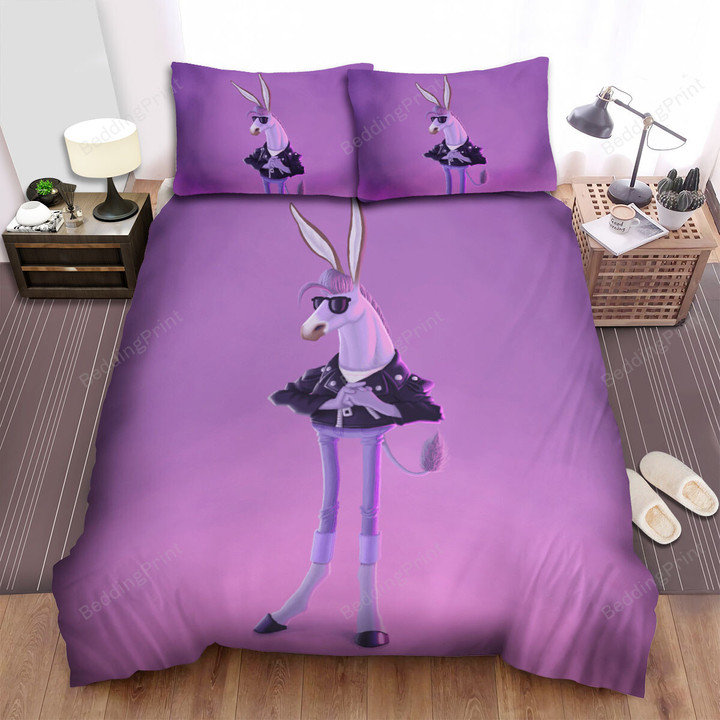 The Donkey In Leather Jacket Bed Sheets Spread Duvet Cover Bedding Sets