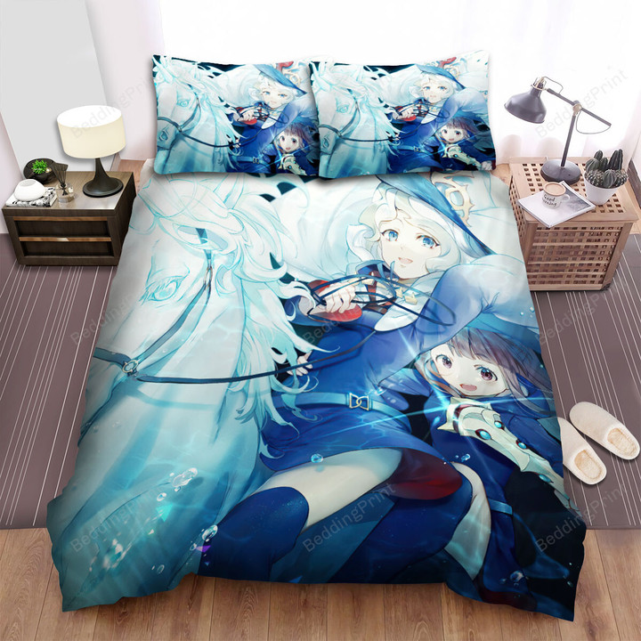 Little Witch Academia Kagari Atsuko & Diana Cavendish On The Horse Bed Sheets Spread Duvet Cover Bedding Sets