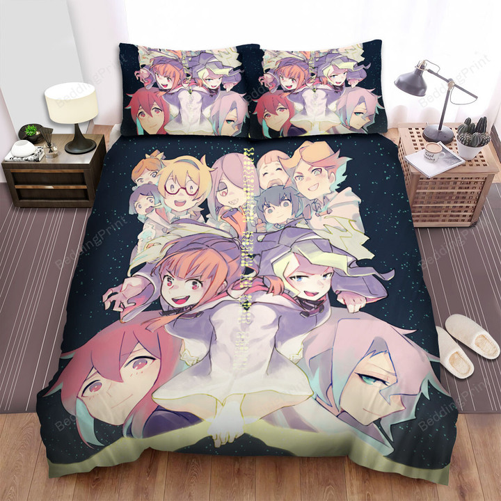 Little Witch Academia Main Characters Artwork Bed Sheets Spread Duvet Cover Bedding Sets