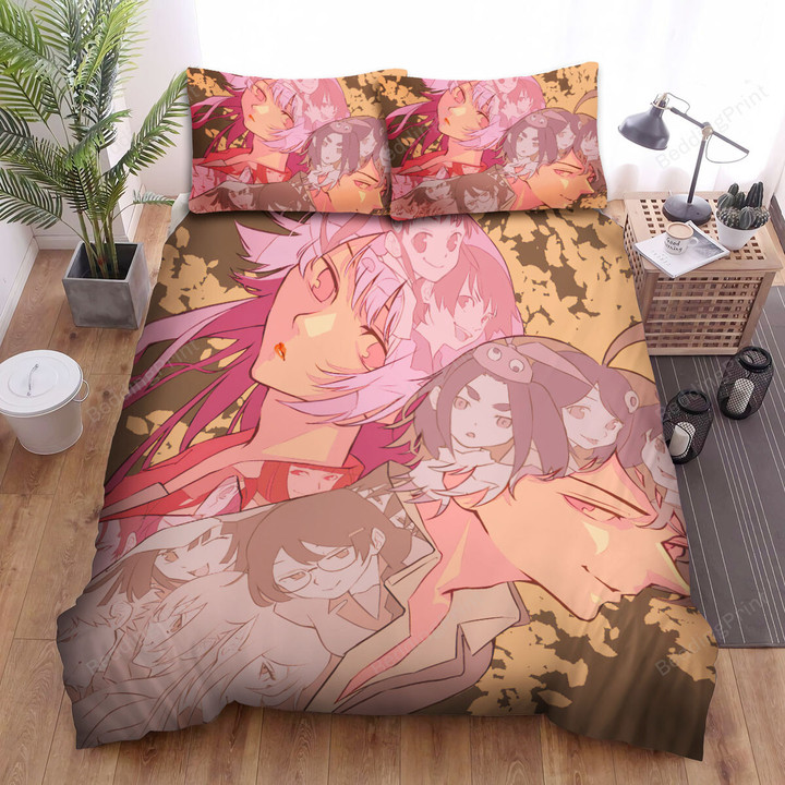 Monogatari Main Characters Artwork Bed Sheets Spread Duvet Cover Bedding Sets
