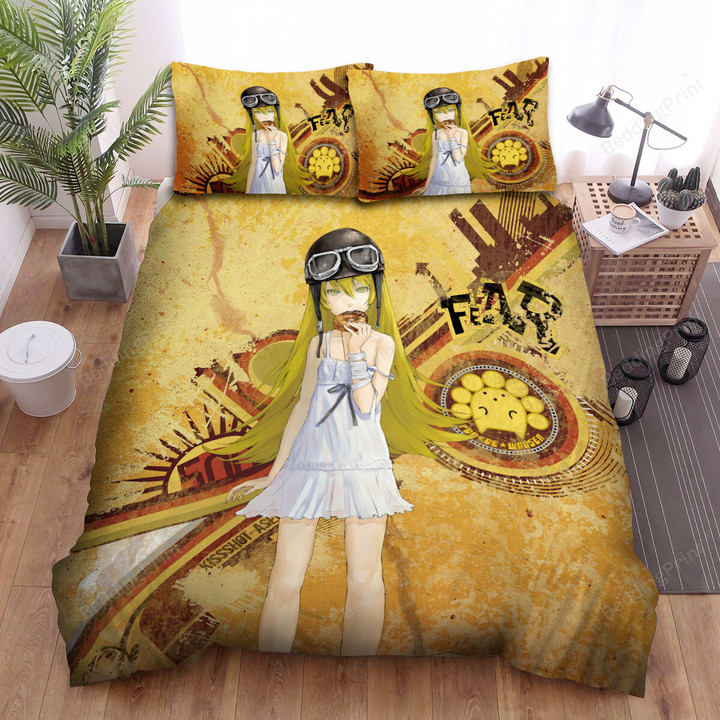 Monogatari Oshino Shinobu With Pilot Hat Bed Sheets Spread Duvet Cover Bedding Sets