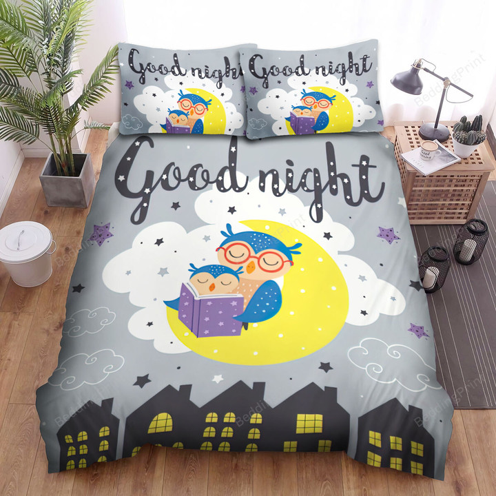 The Wildlife - Goodnight My Owl Bed Sheets Spread Duvet Cover Bedding Sets
