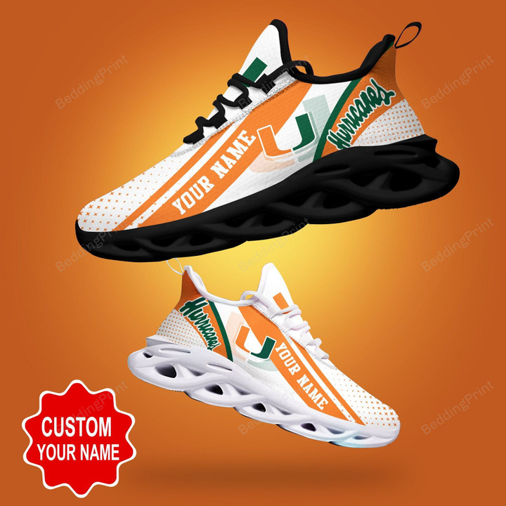Miami Hurricanes NCAA Personalized Max Soul Shoes