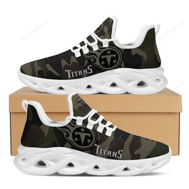 Tennessee Titans Camo Camouflage Design Trending Max Soul Shoes