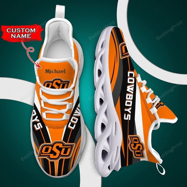 Oklahoma State Cowboys Luxury NCAA Custom Name Max Soul Shoes