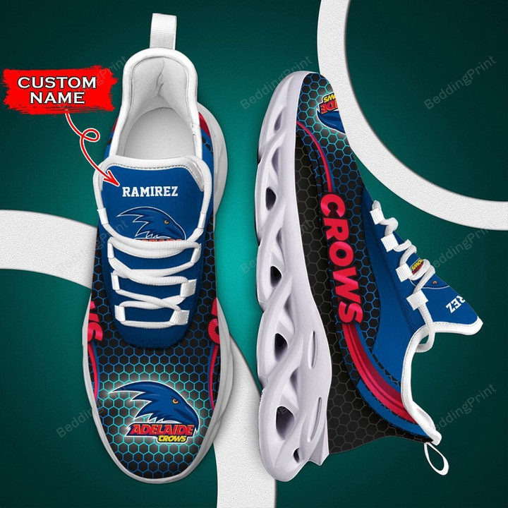 Adelaide Crows AFL Custom Name Max Soul Shoes