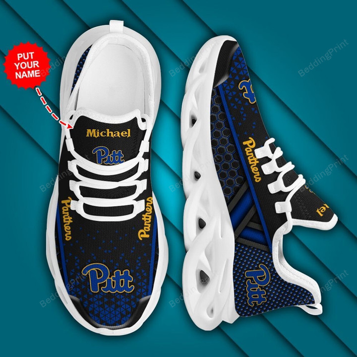 Pittsburgh Panthers NCAA Custom Name Max Soul Shoes