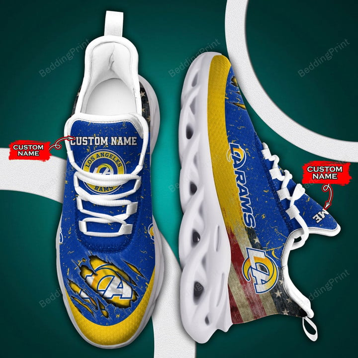 Los Angeles Rams Nfl Personalized Max Soul Shoes