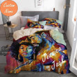 African American Exotic Lovers Personalized Custom Name Duvet Cover Bedding Set