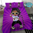 Cool Dancing Black Kid Wear Sunglasses African Custom Name Duvet Cover Bedding Set