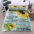 Personalized Sunflower To My Daughter From Mom You Are More Than I Ever Expected Cotton Bed Sheets Spread Comforter Duvet Cover Bedding Sets