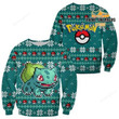Pokemon Bulbasaur Ugly Christmas Sweater, All Over Print Sweatshirt