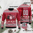 Personalized Custom Text And Number Alabama Crimson Tide Christmas For Fans Ugly Christmas Sweater, All Over Print Sweatshirt
