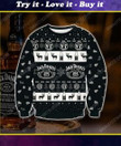 Jack Daniels Old Time All Over Print Ugly Christmas Sweater