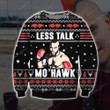 Less Talk More Mohawk Knitting Pattern For Unisex Ugly Christmas Sweater, All Over Print Sweatshirt