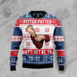 Pitter Patter Let's Get At 'Er For Unisex Ugly Christmas Sweater, All Over Print Sweatshirt