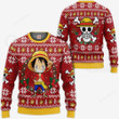 Luffy Ugly Christmas One Piece Anime Ugly Christmas Sweater, All Over Print Sweatshirt