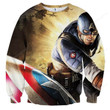 Captain America On Fight Scene Ugly Sweater
