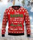 Dear Santa All I want Fat Bank Account Skinny Body Christmas Ugly Sweater