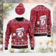 Alabama Crimson Tide Ncaa Symbol Wearing Santa Claus Hat Cute Ugly Christmas Sweater, All Over Print Sweatshirt