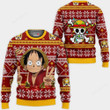 Funny Luffy One Piece Anime Ugly Christmas Sweater, All Over Print Sweatshirt