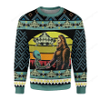 Gearhomies Unisex Holographic Alien & Sasquatch But Stuff Ugly Christmas Sweater