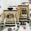 Personalized Custom Text And Number Purdue Boilermakers Christmas For Fans Ugly Christmas Sweater, All Over Print Sweatshirt