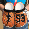 Personalized Basketball Players Crocs Crocband Clogs, Gift For Lover Basketball Crocs Comfy Footwear