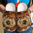 Personalized Sunshine Hippie Crocs Crocband Clogs, Gift For Lover Sunshine Hippie Crocs Comfy Footwear