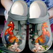 Beautiful Rooster Chicken Crocs Crocband Clogs, Gift For Lover Rooster Chicken Crocs Comfy Footwear