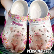 Personalized Cute Pig Farmer Crocs Crocband Clogs, Gift For Lover Pig Farmer Crocs Comfy Footwear