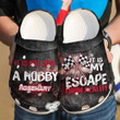 Personalized Racing Not Just A Hobby Crocs Crocband Clogs, Gift For Lover Racing Crocs Comfy Footwear