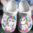 Personalized Unicorn Crocs Crocband Clogs, Gift For Lover Unicorn Crocs Comfy Footwear