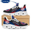 Texas Rangers Custom Name MLB Max Soul Shoes