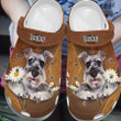 Personalized Schnauzer Daisy Flowers Crocs Crocband Clogs, Gift For Lover Schnauzer Daisy Crocs Comfy Footwear