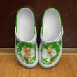 Tinker Bell Heart Green White Disney Crocs Crocband Clogs, Gift For Lover Tinker Bell Crocs Comfy Footwear