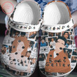 Friends Rachel and Ross Crocs Crocband Clogs, Gift For Lover Friends Rachel and Ross Crocs Comfy Footwear