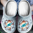 Miami Dolphins NFL Crocs Crocband Clogs, Gift For Lover Miami Dolphins NFL Crocs Comfy Footwear